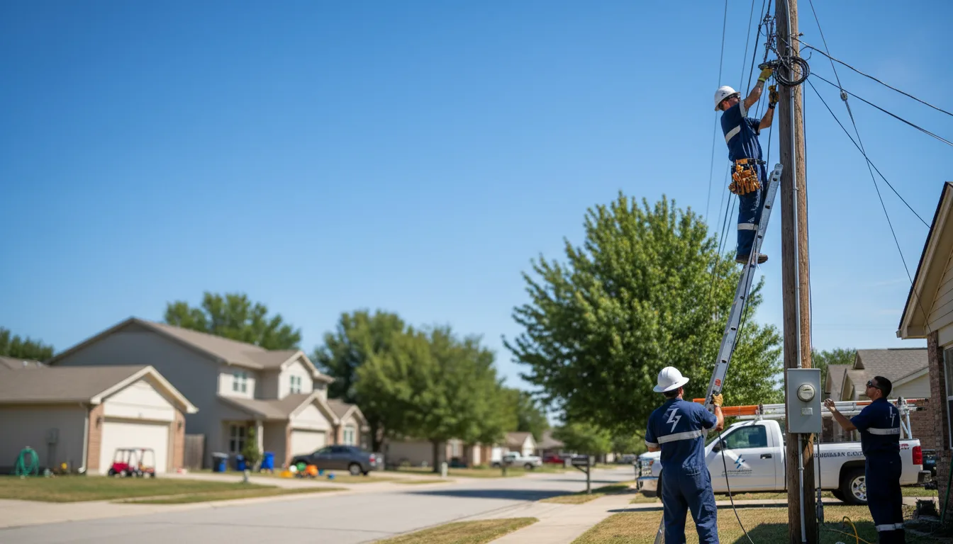 Residential electrician providing installation services in Missouri City, MO